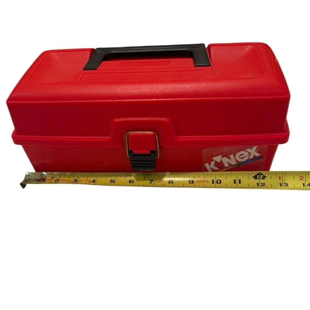 K'NEX Red Box Hard Carrying Carry Case 90's with K’Nex Vintage Package Sets
